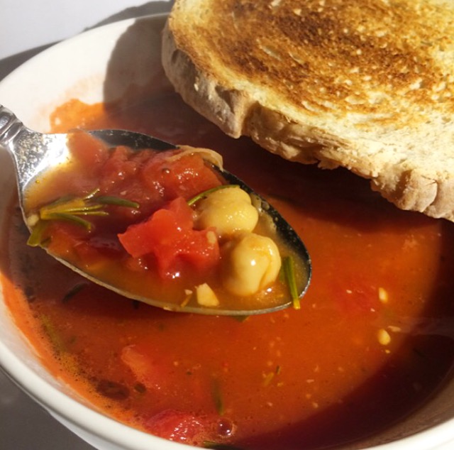 rosemary chickpea tomato soup